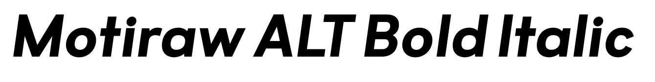 Motiraw ALT Bold Italic